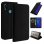 Avizar Funda Cartera de Cuero Negro para Huawei Y6 2019/Honor 8A