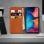 Étui portefeuille en cuir Avizar Camel pour Samsung Galaxy A20e