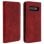 Avizar Funda Cartera con Función Soporte Roja para Samsung Galaxy S10