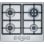 Bosch PGH6B5B90 Placa de Gas 4 Zonas 60cm Acero Inoxidable