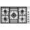 Smeg PGF95-4 Placa de Gas 5 Zonas 90cm Inox