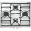 Smeg S60GHS Placa de Gas 4 Zonas 60cm Inox