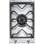 Smeg SRV531GH5 plaque Acier inoxydable Intégré (placement) Gaz 1 zone(s)