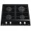 Teka GZC 64300 Placa de Gas Natural 4 Zonas Cristal Negro