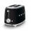 Smeg TSF01BLEU Tostadora 2 Rebanadas 950W Negro Brillante