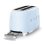 Vintage broodrooster Smeg TSF02PBEU 4 sneetjes, 2 lange sleuven, 1500 W, 6 bruiningsstanden, blauw