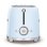 Vintage broodrooster Smeg TSF02PBEU 4 sneetjes, 2 lange sleuven, 1500 W, 6 bruiningsstanden, blauw