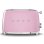 Vintage broodrooster Smeg TSF01PKEU 2 Sleuven 950W 6 Bruiningsstanden Roze