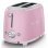Vintage broodrooster Smeg TSF01PKEU 2 Sleuven 950W 6 Bruiningsstanden Roze