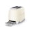 Grille-pain vintage Smeg TSF01CREU 2 fentes 950 W 6 niveaux Décongélation Réchauffage Crème