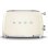 Grille-pain vintage Smeg TSF01CREU 2 fentes 950 W 6 niveaux Décongélation Réchauffage Crème