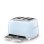 Vintage broodrooster Smeg TSF03PBEU 4 Sleuven 2000W 6 Bruiningsstanden Ontdooien Blauw