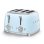 Vintage broodrooster Smeg TSF03PBEU 4 Sleuven 2000W 6 Bruiningsstanden Ontdooien Blauw