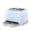 Vintage broodrooster Smeg TSF03PBEU 4 Sleuven 2000W 6 Bruiningsstanden Ontdooien Blauw