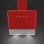 Smeg KFAB75RD Campana Decorativa 75cm Roja