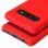 Avizar Funda de Silicona Semirrígida Mate Suave Roja para Samsung Galaxy S10