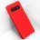 Avizar Funda de Silicona Semirrígida Mate Suave Roja para Samsung Galaxy S10