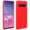Avizar Funda de Silicona Semirrígida Mate Suave Roja para Samsung Galaxy S10