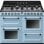 Smeg Victoria TR4110AZ Cocina de Gas 7 Zonas + 2 Hornos Azul