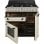 Smeg Victoria TR93P Cocina de Gas 6 Zonas + 3 Hornos Crema