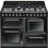 Smeg Victoria TR4110S1 Cocina de Gas 7 Zonas + 2 Hornos Negra