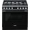 Smeg Portofino CPF9GPBL Cocina de Gas 6 Zonas + Horno Pirolítico Negra