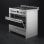 Smeg A19 Cocina de Gas 6 Zonas + Horno Multifunción Inox