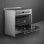 Smeg A19 Cocina de Gas 6 Zonas + Horno Multifunción Inox