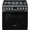 Smeg Portofino CPF9GMBL Cocina de Gas 6 Zonas + Horno Multifunción Negra