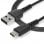 StarTech.com Cavo di Ricarica USB-A a USB-C da 1m - Resistente cavetto USB-C di Ricarica Veloce e Sync da USB 2.0 a USB Type C 3A - Rivestimento in TPE e Fibra Aramidica M/M Nero - Samsung S10, Ipad Pro, Pixel