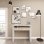 Habitdesign Bureau Mesa de Escritorio Extensible Blanco/Roble