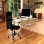 Office Mesa Oficina de Cristal con Caballetes Cromados 130x70cm