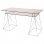 Office Mesa Oficina de Cristal con Caballetes Cromados 130x70cm