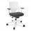 Actiu Efit 40 Silla de Oficina Respaldo Medio Blanca/Negra