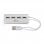 Quick Media Hub 4x USB 2.0 Silber