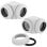 Flüssigkeitskühlung Corsair Hydro X Series XF 14 mm 90° Weiß 2er-Pack