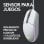 Logitech G G203 Lightsync Mouse USB tipo A 8000 DPI Bianco