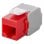 Conector Keystone Goobay RJ45 Cat 6A UTP TIA 568A/B Vermelho