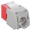Conector Keystone Goobay RJ45 Cat 6A UTP TIA 568A/B Vermelho