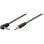Goobay Cable de Audio Estéreo Acodado Jack 3.5mm Macho/Macho 1m Negro