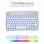 Subblim Smart Bluetooth-Tastatur mit Hintergrundbeleuchtung, Silber