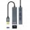 Nanocable Hub 4 Puertos USB 3.0 Gris