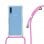 Custodia Ksix in TPU trasparente con cavo rosa per Samsung Galaxy A50/A30S