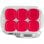 Tefal XF100501 Set 6 Tarros Tapa Roja para Yogurtera Multi Délices Express