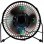 Quick Media On&Off Mini Ventilador USB 4" Incluye Hora y Temperatura