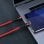 Baseus Cafule Cable USB Tipo-C a Tipo-C Carga Rápida 3.0 Power Delivery 2.0 60W 2m Rojo