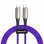 Baseus Water Drop-Shaped Lamp Cable USB Tipo-C a Tipo-C QC 3.0 PD 2.0 60W 1m Morado