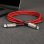 Baseus Water Drop-Shaped Lamp Cable USB Tipo-C a Tipo-C QC 3.0 PD 2.0 60W 1m Rojo