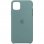 Custodia in silicone verde mela per iPhone 11 Pro Max