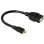 Hama Cable OTG Micro USB B a USB A Macho/Hembra 15cm Negro